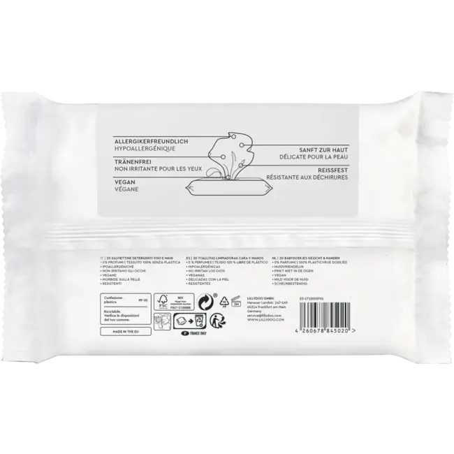 Lillydoo Natte Doekjes Kinderen Gezicht & Handen (8x20 St.) 160 St