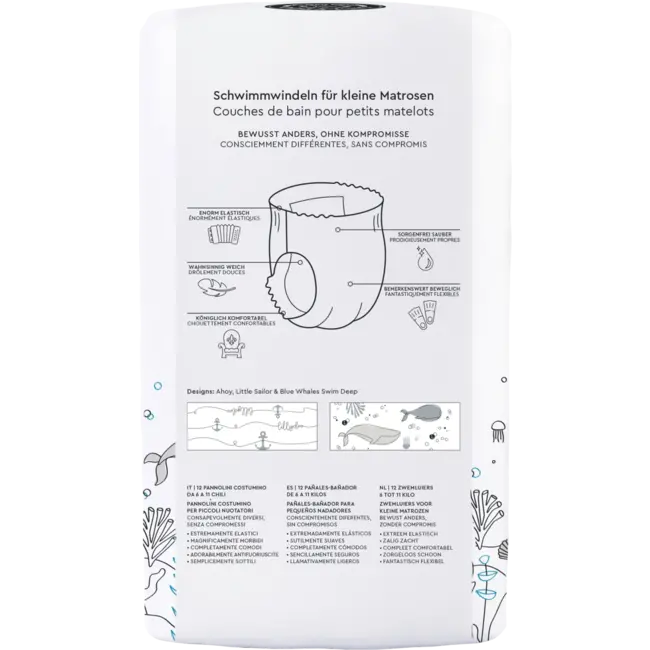 Lillydoo Zwemluiers Maat M, 9-15 Kg 11 St