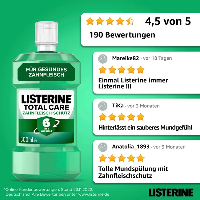 Listerine Mondspoeling Total Care Tandvleesbescherming 500 ml