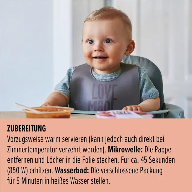 LoveMade Organics Menu Pasta Bolognese Met Tomaten, Wortelen, Tijm, Vanaf 6 Maanden 185 g