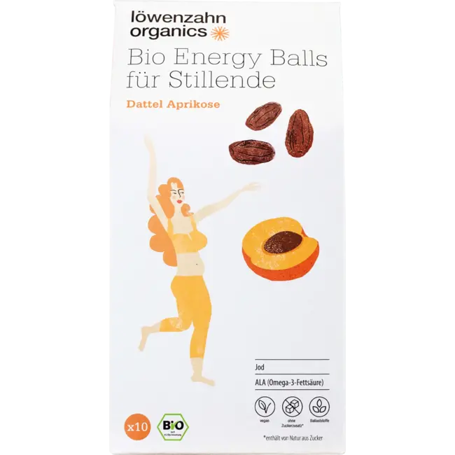 Löwenzahn Organics Energy Balls Voor Borstvoeding Met Dadel & Abrikoos 100 g