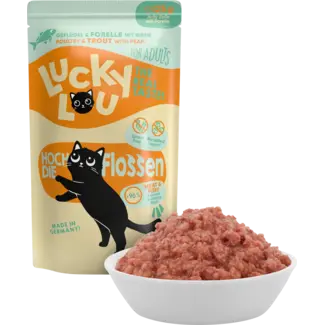 Lucky Lou Lucky Lou Natvoer Kat Met Gevogelte & Forel "hoog De Vinnen", Volwassen