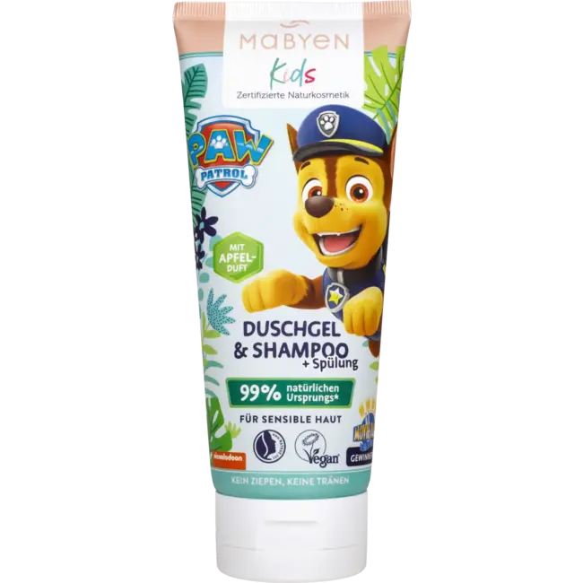 Mabyen Kinderdouchegel, Shampoo & Conditioner Paw Patrol 3-in-1 180 ml