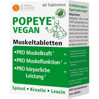 Madaus & Lauscher Madaus & Lauscher Popeye Vegan Spiertabletten 60 Stuks