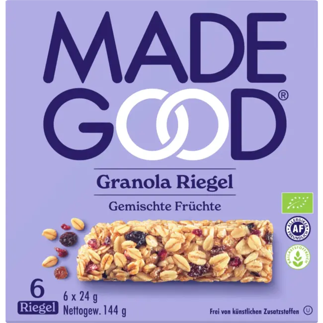 Made Good Mueslirepen, Granola Gemengd Fruit (6 Stuks) 144 g