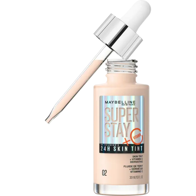 Maybelline New York Foundation Super Stay 24H Skin Tint 02 Naked Ivory 30 ml