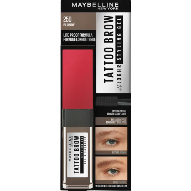 Maybelline New York Wenkbrauwgel Tattoo Brow 36H Nr. 250 Blonde 6 ml