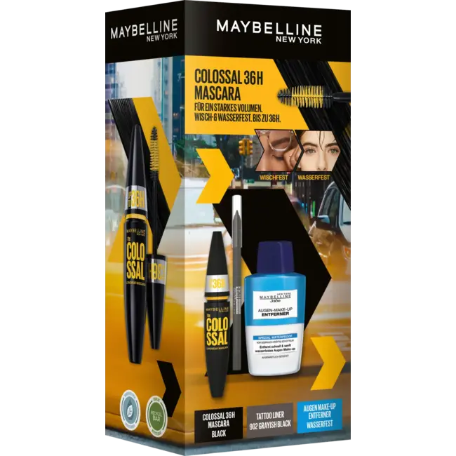 York Duitse 1 New New Maybelline Maybelline 36H St - York Voordeel 3TLG Kolossale Drogist Geschenkset