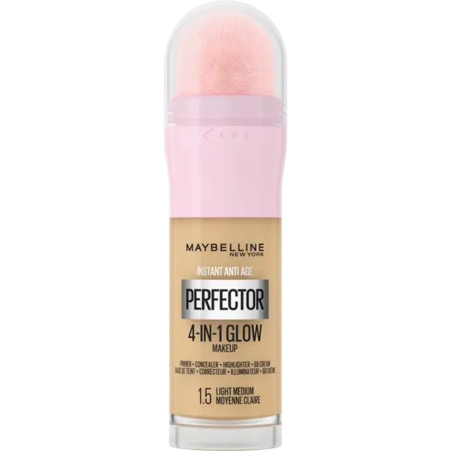 Maybelline New York Foundation Instant Perfector Glow 4in1, 1,5 Light Medium 20 ml