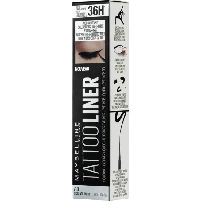 Maybelline New York Vloeibare Eyeliner Tattoo Zwart 2.5 g
