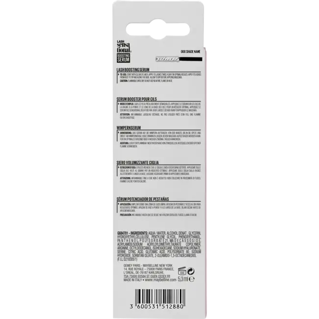 Maybelline New York Wimpernserum Lash Sensational 00 Helder 4.5 ml