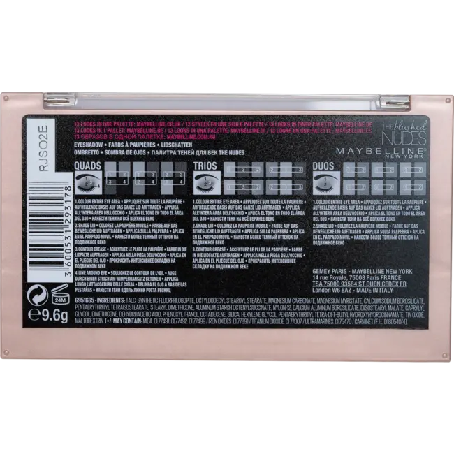 Maybelline New York Oogschaduwpalet Eyestudio 01 Blushed Nudes 9.6 g