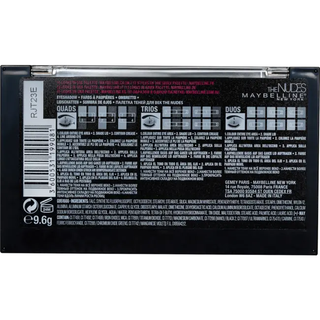 Maybelline New York Oogschaduwpalet Eyestudio 01 Nudes 9.6 g