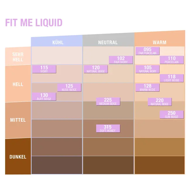 Maybelline New York Foundation Fit Me Vloeibaar, 105 Licht, LSF 18 30 ml