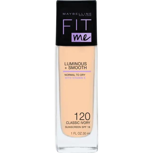 Maybelline New York Foundation Fit Me Liquid, LSF 18, 120 Klassiek ivoor 30 ml