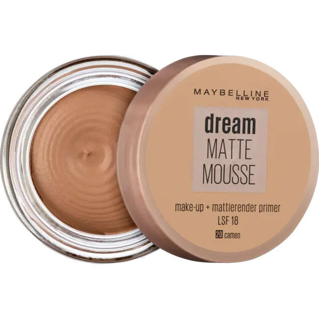 Maybelline New York Primer Dream Matte Mousse, 20 Cameo, LSF 18 18 ml