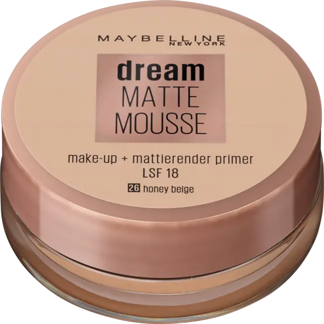 Maybelline New York Primer Dream Matte Mousse, LSF 18, 26 Honingbeige 18 ml