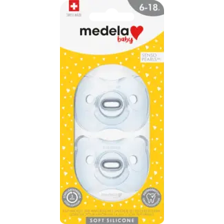 Medela Medela Schnuller Soft Silikon, Hellblau, 6-18 Monate