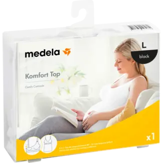 Medela Medela Zwangerschaps- En Borstvoedingstop, Maat L Comfort, Zwart