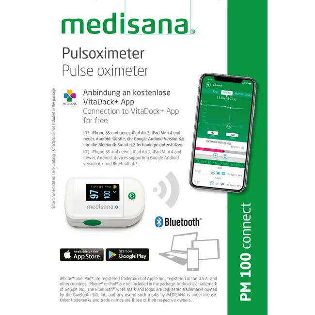 Medisana Pulsoximeter PM 100 Aansluiten 1 St