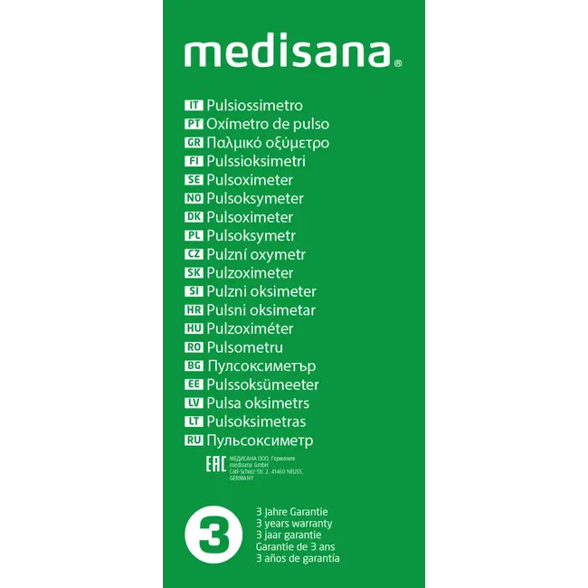 Medisana Pulsoximeter PM 100 Aansluiten 1 St