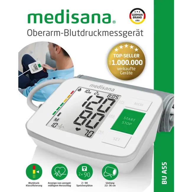 Medisana Bloeddrukmeter Bovenarm A55 1 St