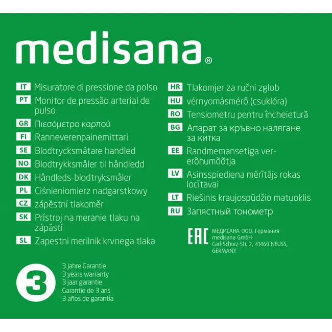 Medisana Polsbloeddrukmeter BW 315 1 St