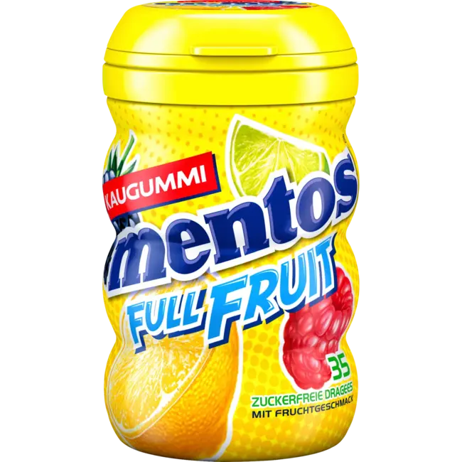 Mentos Kauwgom, Vol Fruit, Suikervrij (35 Stuks) 70 g