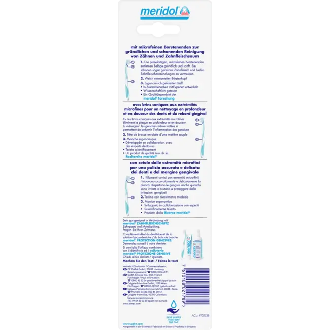 meridol Tandenborstel Tandvleesbescherming Zacht (duoverpakking) 2 St