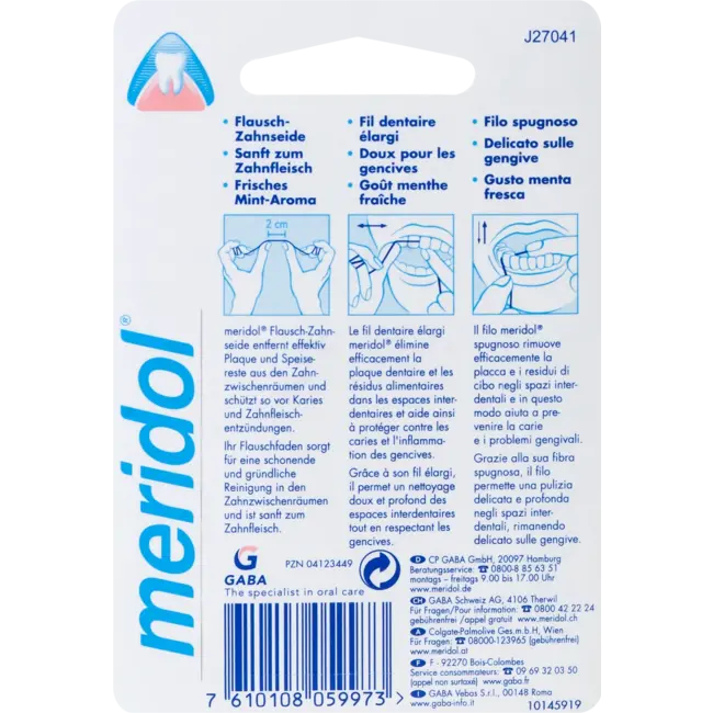 meridol Tandzijde Klitband Gewaxt 40 m