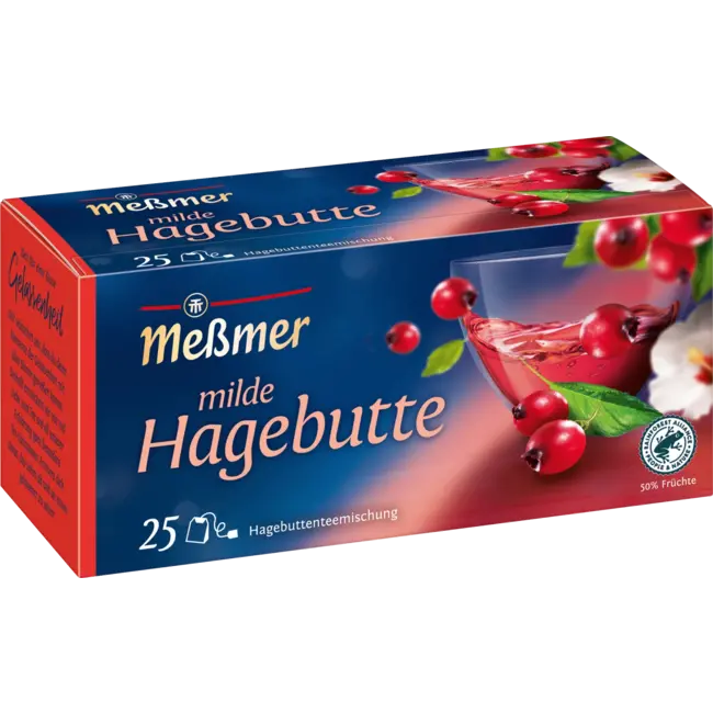 Meßmer Vruchtenthee Milde Rozenbottel (25 Zakjes) 75 g