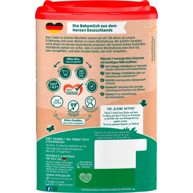 Milupa Vervolgmelk 2 Milumil Na 6 Maanden 800 g