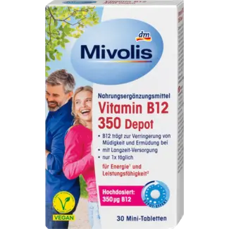 Mivolis Mivolis Vitamine B12 350 Depot, 30 Mini-tabletten