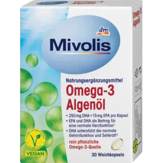 Mivolis Mivolis Omega-3 Algenöl, 30 Kapseln
