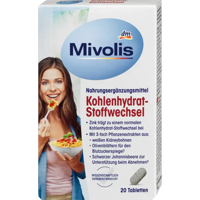 Mivolis Koolhydraatmetabolisme, 20 St. 16 g