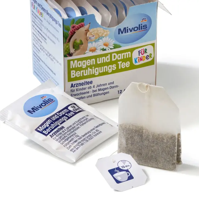 Mivolis Medicinale Thee, Maag En Darmen Kalmerende Thee Voor Kinderen (12 Zakjes) 18 g