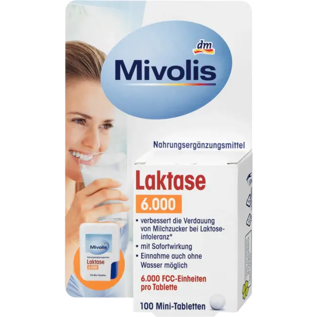 Mivolis Lactase 6000 Mini Tabletten 100 St 100 St