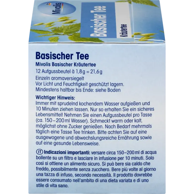 Mivolis Kruidenthee, Basische Thee (12 Zakjes) 21.6 g