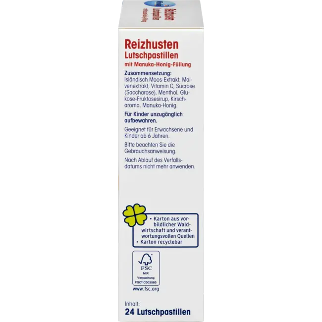 Mivolis Droge Hoest Pastilles Manuka 24 St