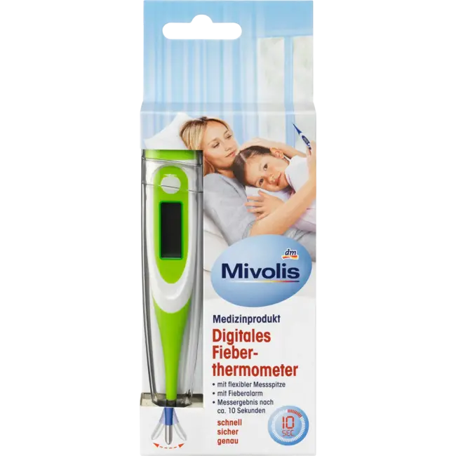 Mivolis Digitale Koortsthermometer Met Flexibele Meetpunt 1 St