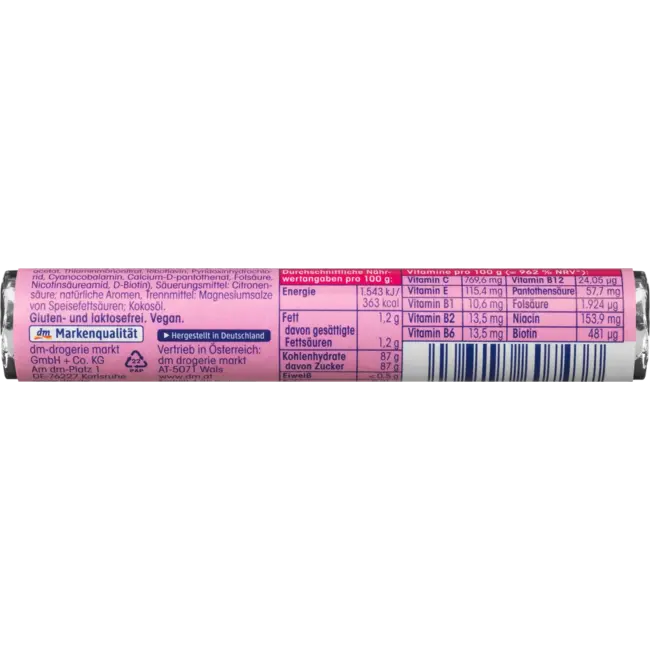 Mivolis Druivensuiker, Framboos Met 10 Vitamines 44 g