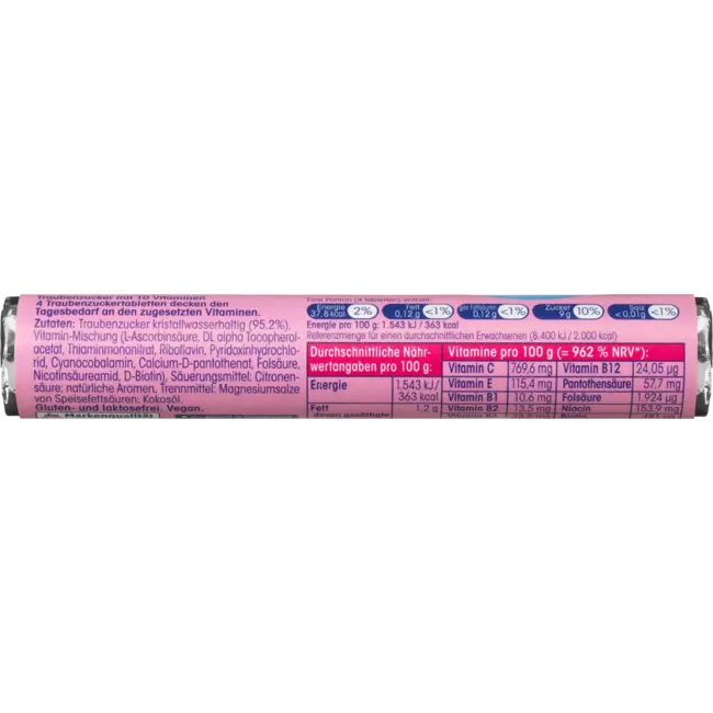 Mivolis Druivensuiker, Framboos Met 10 Vitamines 44 g