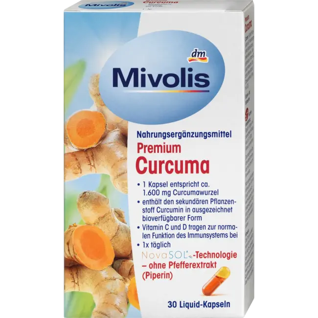 Mivolis Premium Curcuma Capsules, 30 St. 19 g