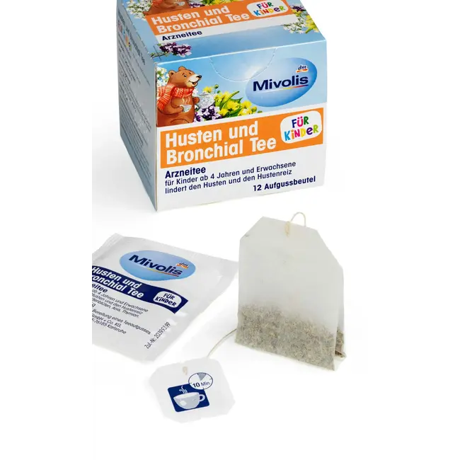 Mivolis Kinderthee, Hoest & Bronchiale Thee (12 Zakjes) 18 g