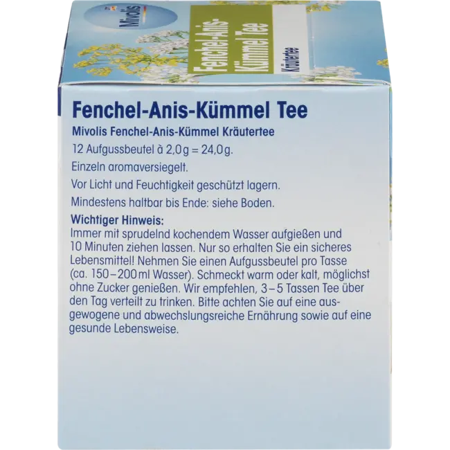 Mivolis Kruidenthee Venkel, Anijs, Karwij (12 Zakjes) 12 St