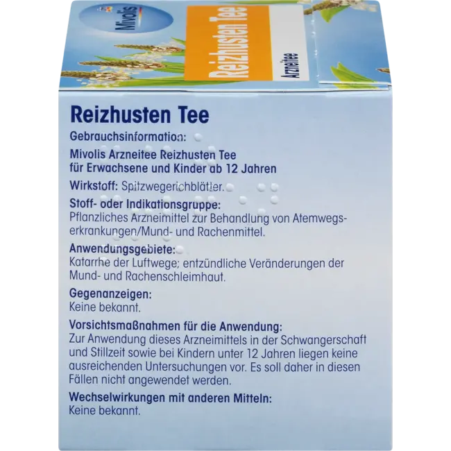 Mivolis Medicijnthee, Irriterende Hoestthee (12 Zakjes) 16.8 g