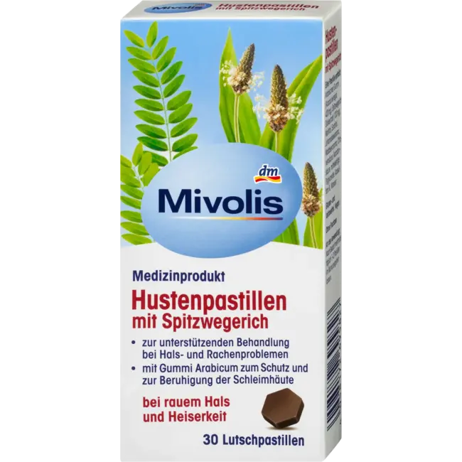 Mivolis Hoestpastilles Met Weegbree 30 St