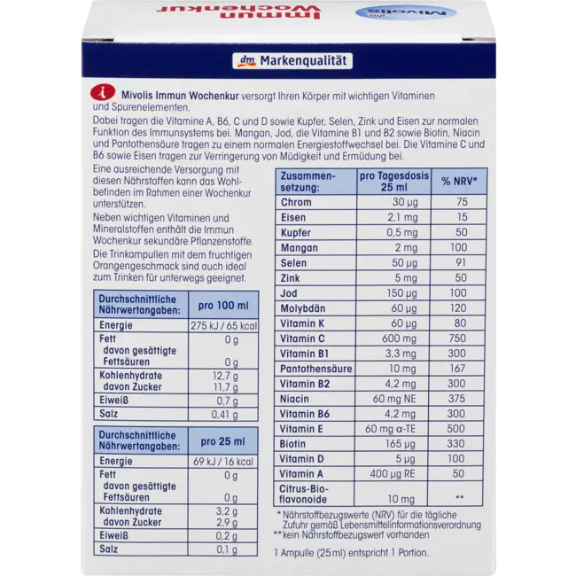 Mivolis Immuun Wekelijkse Kuur Ampullen 7 St. 175 ml