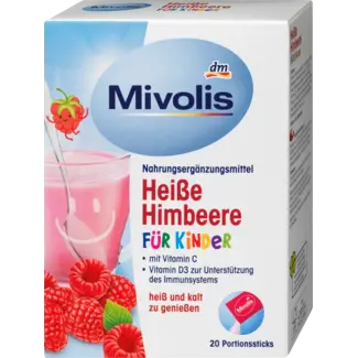 Mivolis Mivolis Hete Drank Hete Framboos Voor Kinderen, Portiesticks 20 St.