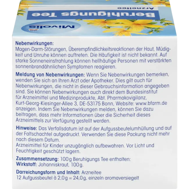 Mivolis Medicijnthee, Kalmerende Thee (12 Zakjes) 24 g